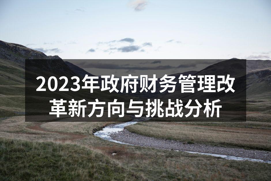 2023年政府财务管理改革新方向与挑战分