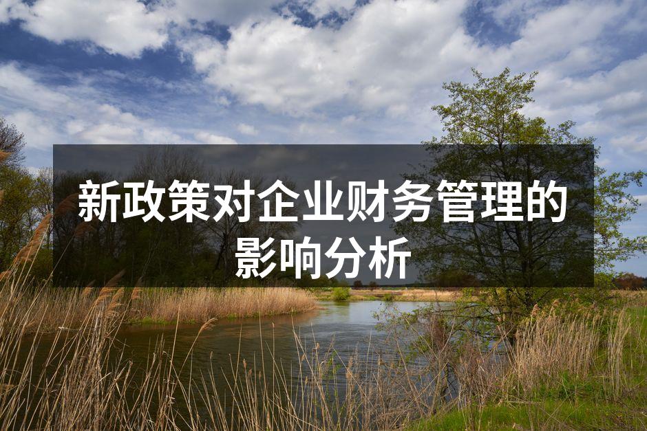 新政策对企业财务管理的影响分析